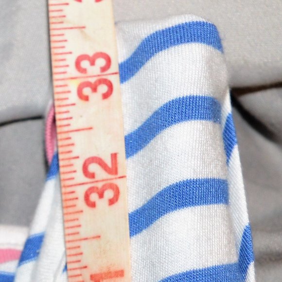 Boden Blackberry Striped Sleeveless Midi White & Blue Dress with Pockets Size 2 - Picture 8 of 12